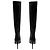 Paris Texas Black Embossed Leather High Heeled Tall Boots - view 6