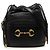 Borsa a secchiello Gucci Horsebit 1955 in pelle di vitello nera Nero