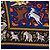 Foulard in seta plissettato Hermès Chasse en Inde Blu 140 Scarves - vista 5