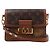 Bolsa Tiracolo Louis Vuitton Dauphine Mini Monogram x Reverse em Castanho Vermelho