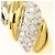 Autre Marque Anello fede elegante con diamanti in platino e oro giallo D'oro - vista 2