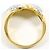 Autre Marque Anello fede elegante con diamanti in platino e oro giallo D'oro - vista 3