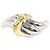 Autre Marque Anello fede in platino PT900 e oro giallo 18K D'oro