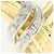 Autre Marque Ehering aus PT900 Platin und 18K Gelbgold Golden - Ansicht 2