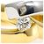 Autre Marque Ehering aus PT900 Platin und 18K Gelbgold Golden - Ansicht 2