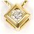 Autre Marque Collar de oro amarillo 18K con diamante Dorado