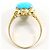 Autre Marque Ringband aus 18K Gelbgold mit Türkis Golden - Ansicht 2