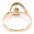 Autre Marque Anello fede in oro rosa 18K con diamante D'oro - vista 3