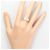 Autre Marque Bague alliance en or 18K avec diamant Doré - vue 6