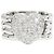 Autre Marque Anillo alianza de oro blanco 18K con diamante Dorado