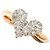 Autre Marque Anel aliança em ouro rosa 18K com 1 diamante Dourado