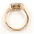 Autre Marque Anel aliança em ouro rosa 18K com 1 diamante Dourado - vista 3