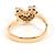 Autre Marque Anel aliança em ouro rosa 18K com 1 diamante Dourado - vista 4
