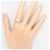Autre Marque Anel aliança em ouro rosa 18K com 1 diamante Dourado - vista 7