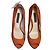 Zara Orange Wildleder Peep-Toe Pumps