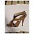 Sandali con tacco Albano in pelle marrone e beige - vista 4