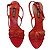 Le Silla rote Lackleder-Plateau-Sandaletten