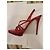 Le Silla rote Lackleder-Plateau-Sandaletten - Ansicht 4