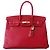 Borsa Hermès Birkin 35 Ghillies in Pelle Tadelakt Rosso