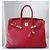 Borsa Hermès Birkin 35 Ghillies in Pelle Tadelakt Rosso - vista 10