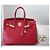 Borsa Hermès Birkin 35 Ghillies in Pelle Tadelakt Rosso - vista 12