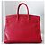 Borsa Hermès Birkin 35 Ghillies in Pelle Tadelakt Rosso - vista 2