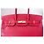 Borsa Hermès Birkin 35 Ghillies in Pelle Tadelakt Rosso - vista 5