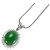 Autre Marque Collana in platino con diamante e giadaite