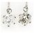 Autre Marque Pendientes de clip de platino PT900 con diamantes - vista 2