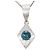 Autre Marque Collana in oro bianco 18K con diamante blu D'oro