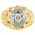 Autre Marque Anillo alianza de platino y oro amarillo con diamante Dorado