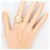Autre Marque Anillo alianza de platino y oro amarillo con diamante Dorado - vista 7