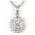 Autre Marque Collana in platino con pendente in diamante