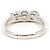 Autre Marque Platin-Bandring mit Diamant - Ansicht 4
