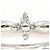 Autre Marque Anello fede in oro bianco 18K con diamante D'oro - vista 2