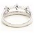 Autre Marque Anello fede in oro bianco 18K con diamante D'oro - vista 4
