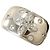 Autre Marque Anello fede in oro bianco 18K e diamanti D'oro