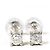 Autre Marque Stecker-Ohrringe aus 14K Weißgold mit Diamanten Golden - Ansicht 2