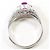 Autre Marque Anello fede in oro bianco 14K con rubino e diamante D'oro - vista 2