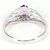 Autre Marque Anello fede in oro bianco 14K con rubino e diamante D'oro - vista 3