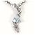Autre Marque Collar de oro blanco 14K con diamante azul Dorado