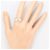 Autre Marque Anello fede in oro bianco 14K con diamante D'oro - vista 5