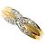 Autre Marque Anello fede in oro giallo 18K e platino con diamante D'oro