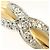 Autre Marque Anello fede in oro giallo 18K e platino con diamante D'oro - vista 2