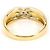 Autre Marque Anello fede in oro giallo 18K e platino con diamante D'oro - vista 4
