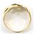 Autre Marque Ehering aus 18K Gelbgold und Platin mit Diamant Golden - Ansicht 2