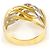 Autre Marque Ehering aus 18K Gelbgold und Platin mit Diamant Golden - Ansicht 3