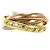 Autre Marque Anel aliança em ouro 18K com diamante Dourado