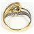 Autre Marque Anello fede in oro giallo 18K e platino con diamante D'oro - vista 4