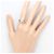 Autre Marque Anello fede in oro giallo 18K e platino con diamante D'oro - vista 7